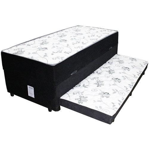 Cama Box Baú Solteiro Conjugado Espuma co...