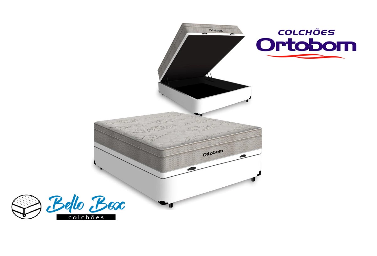 Cama Box Baú Casal 138 Tecido Sintético B...