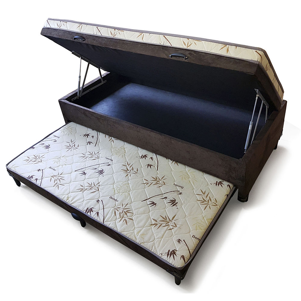 Cama Box Baú Solteiro Conjugada Ortopédic...