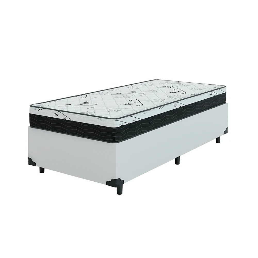 Cama Box Solteiro 88 Sintético Branco com...