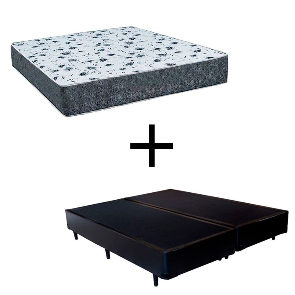 Cama Box Casal 138 Bipartido Tecido Sinté...
