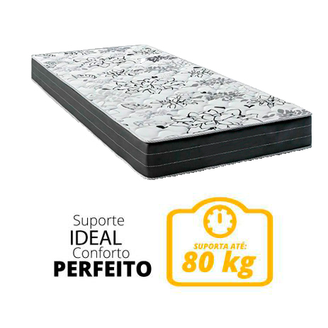 Cama Box Solteiro - Tecido Sintético Marr...