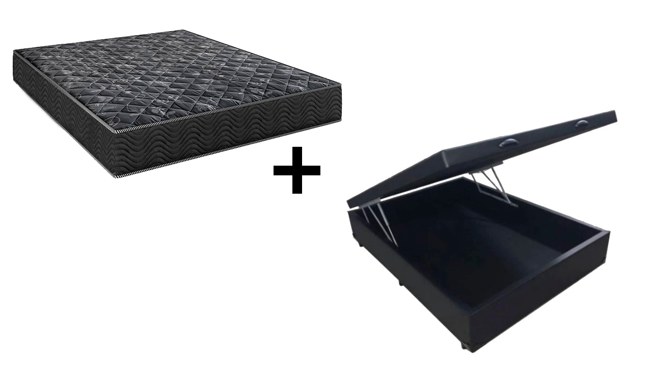 Cama Box Baú Casal 138 Tecido Sintético P...