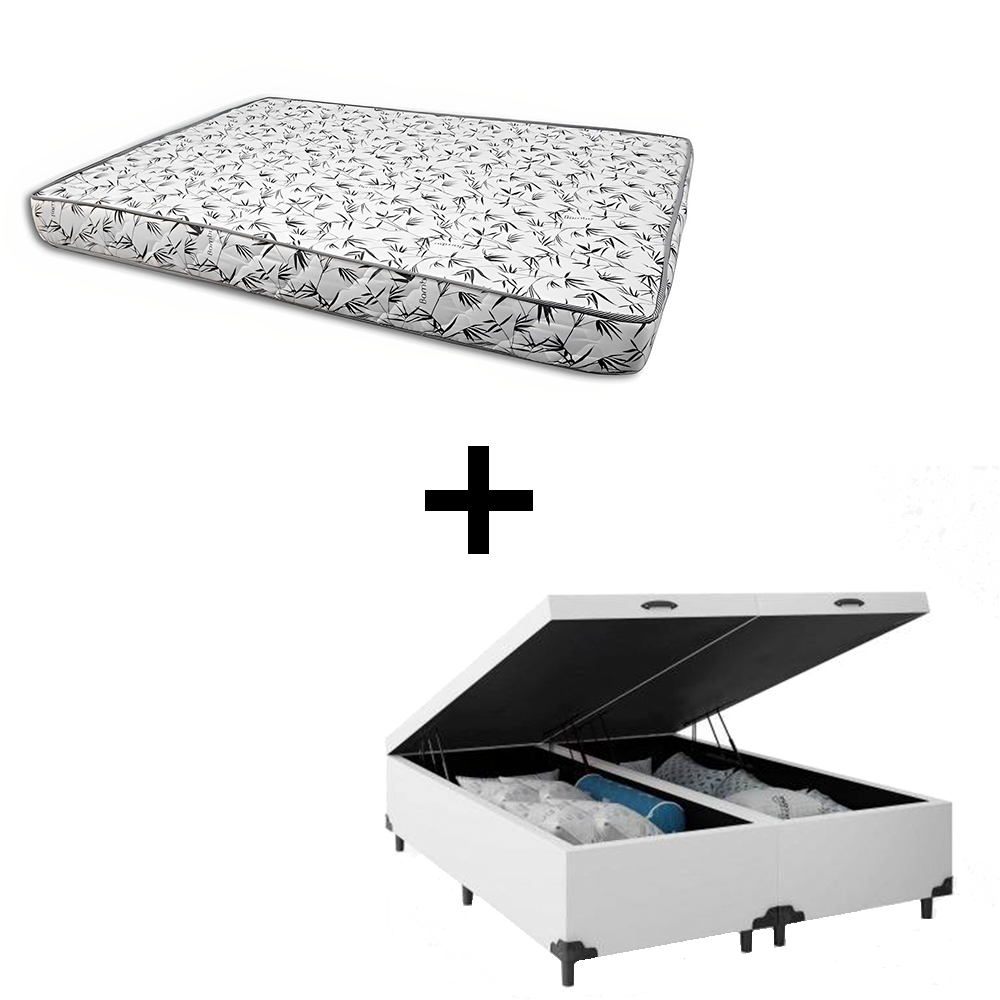 Cama Box Baú King 193 - Tecido Sintético ...