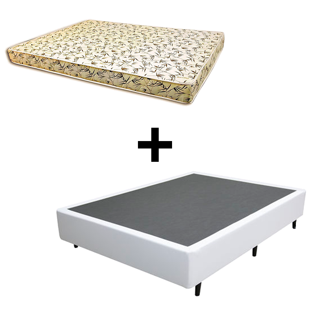 Cama Box Viúva - Tecido Sintético Branco ...
