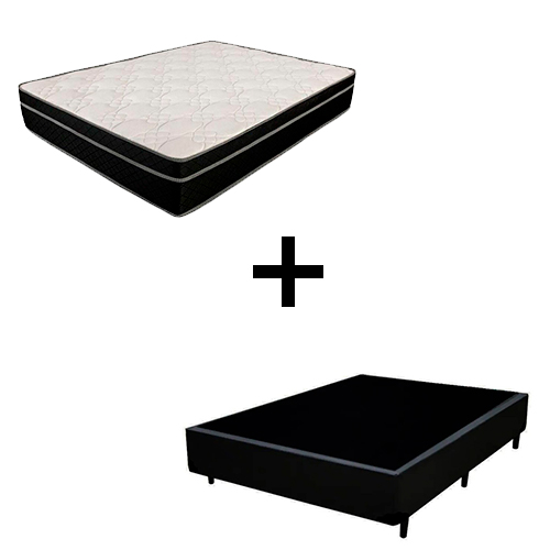 Cama Box Casal 138 - Tecido Sintético Pre...