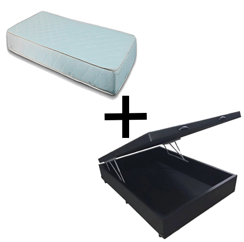 Cama Baú Box Viúva 128 - Tecido Sintético...