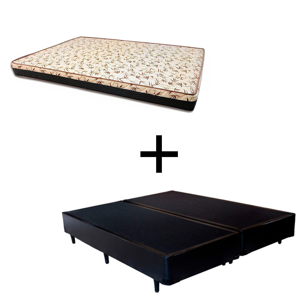Cama Box King 193 Tecido Sintético Preto ...