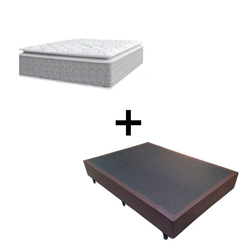 Cama Box Casal 138 Tecido Sintético Marro...