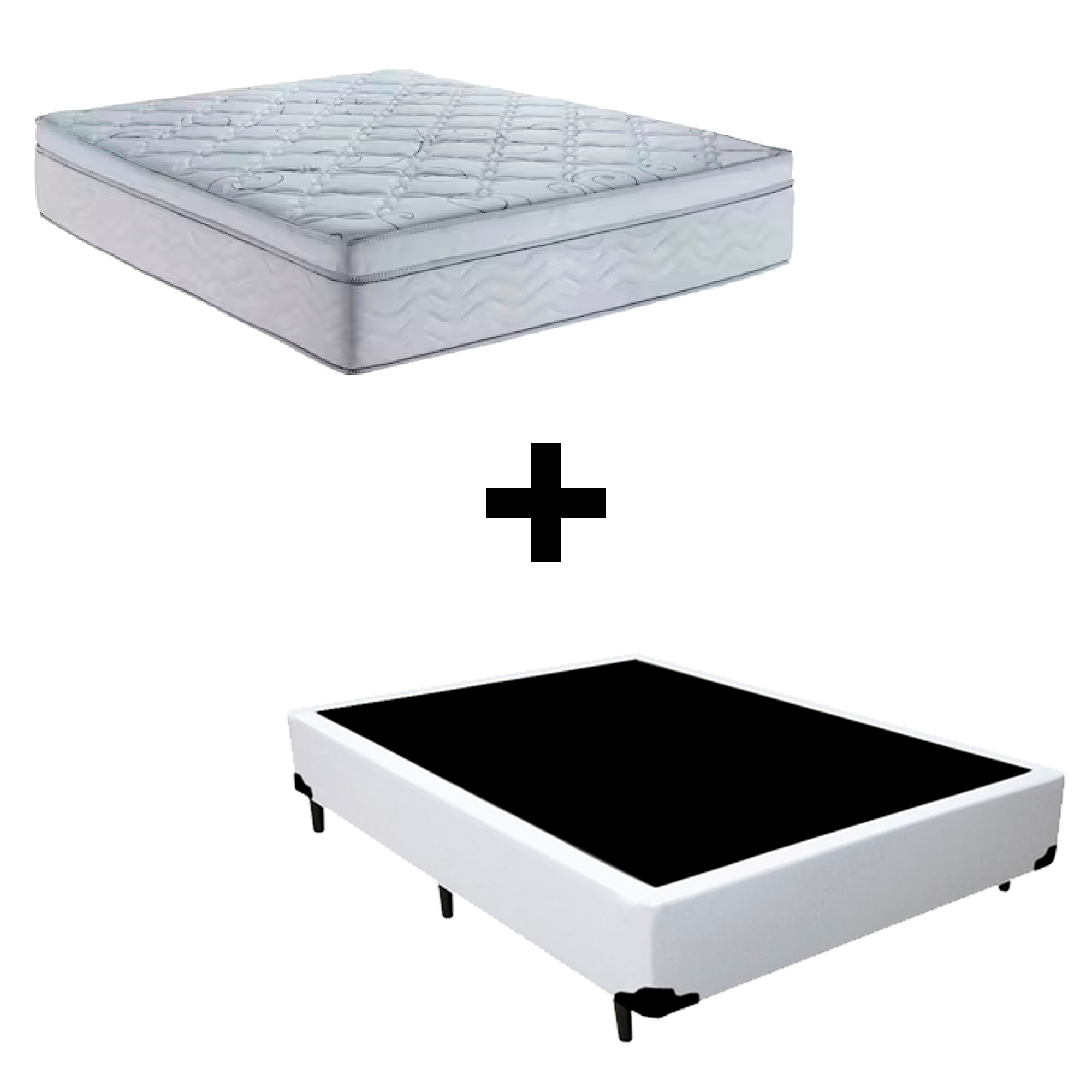 Cama Box Casal 138 Tecido Sintetico Branc...
