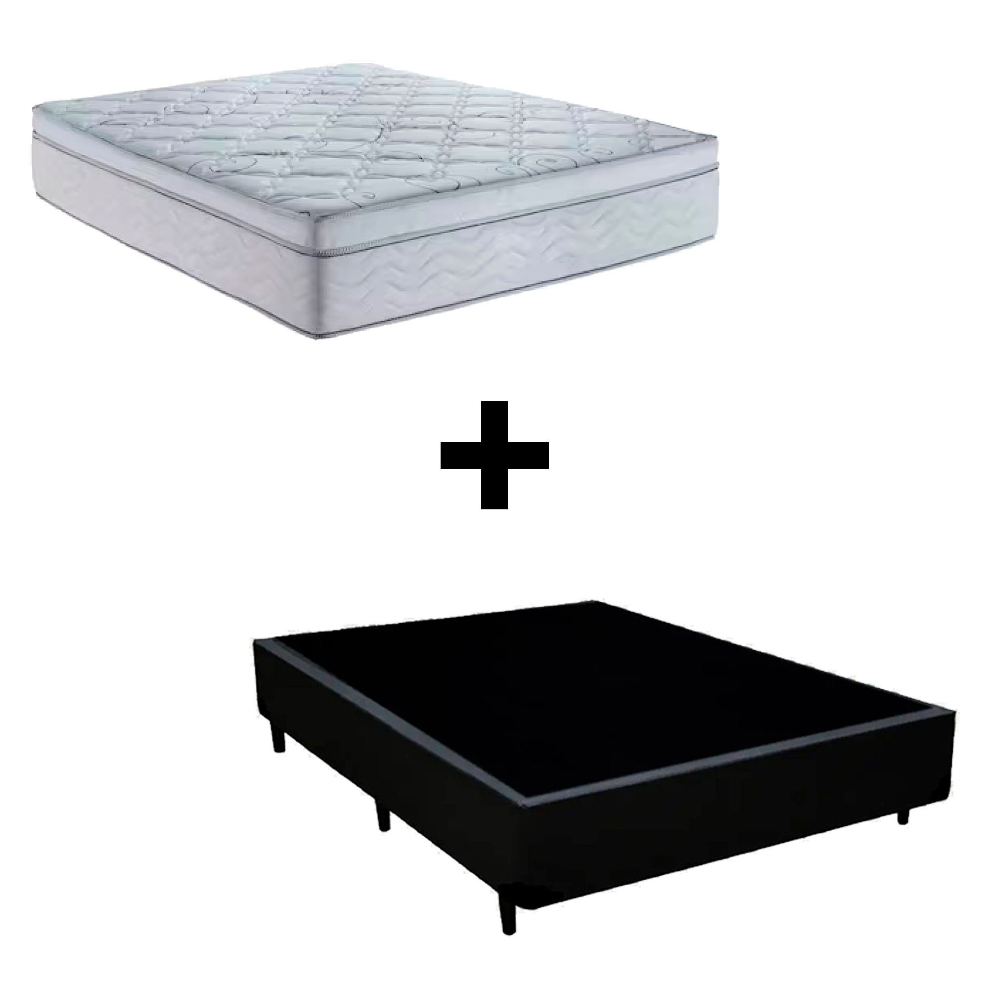 Cama Box Casal 138 Tecido Sintetico Preto...