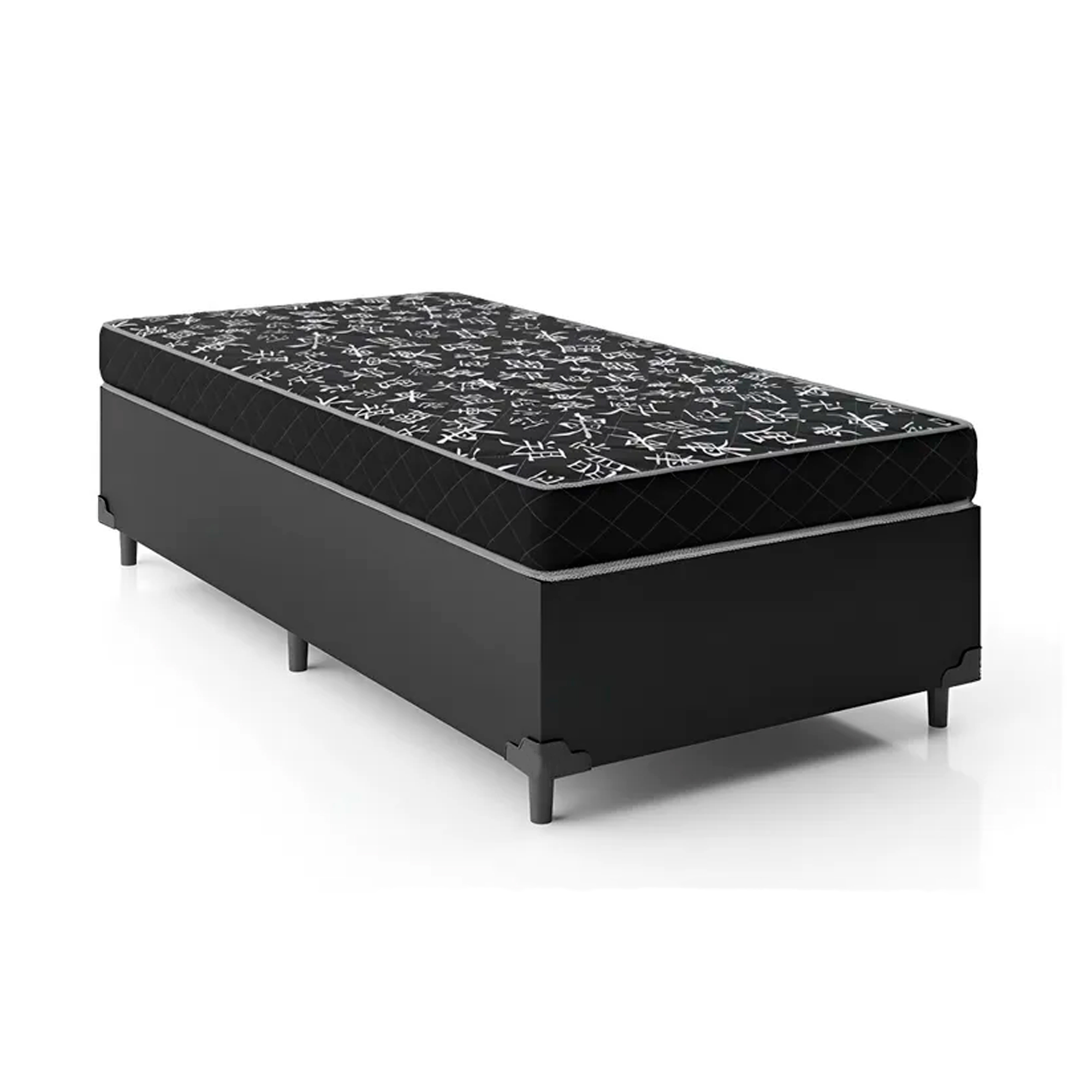 Cama Box Solteiro 88 Tecido Sintético Pre...