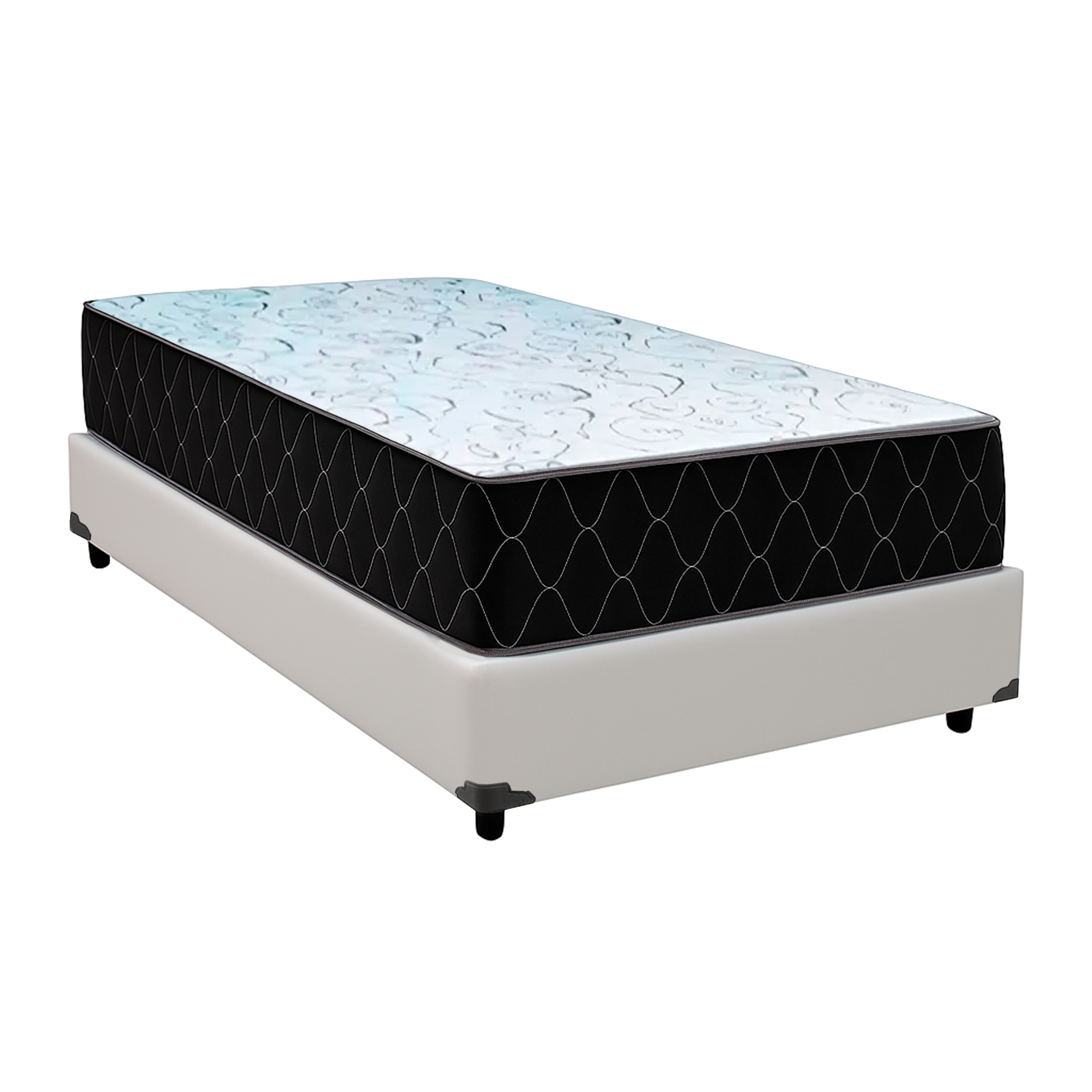 Cama Box Solteiro 88 Tecido Sintético Bra...