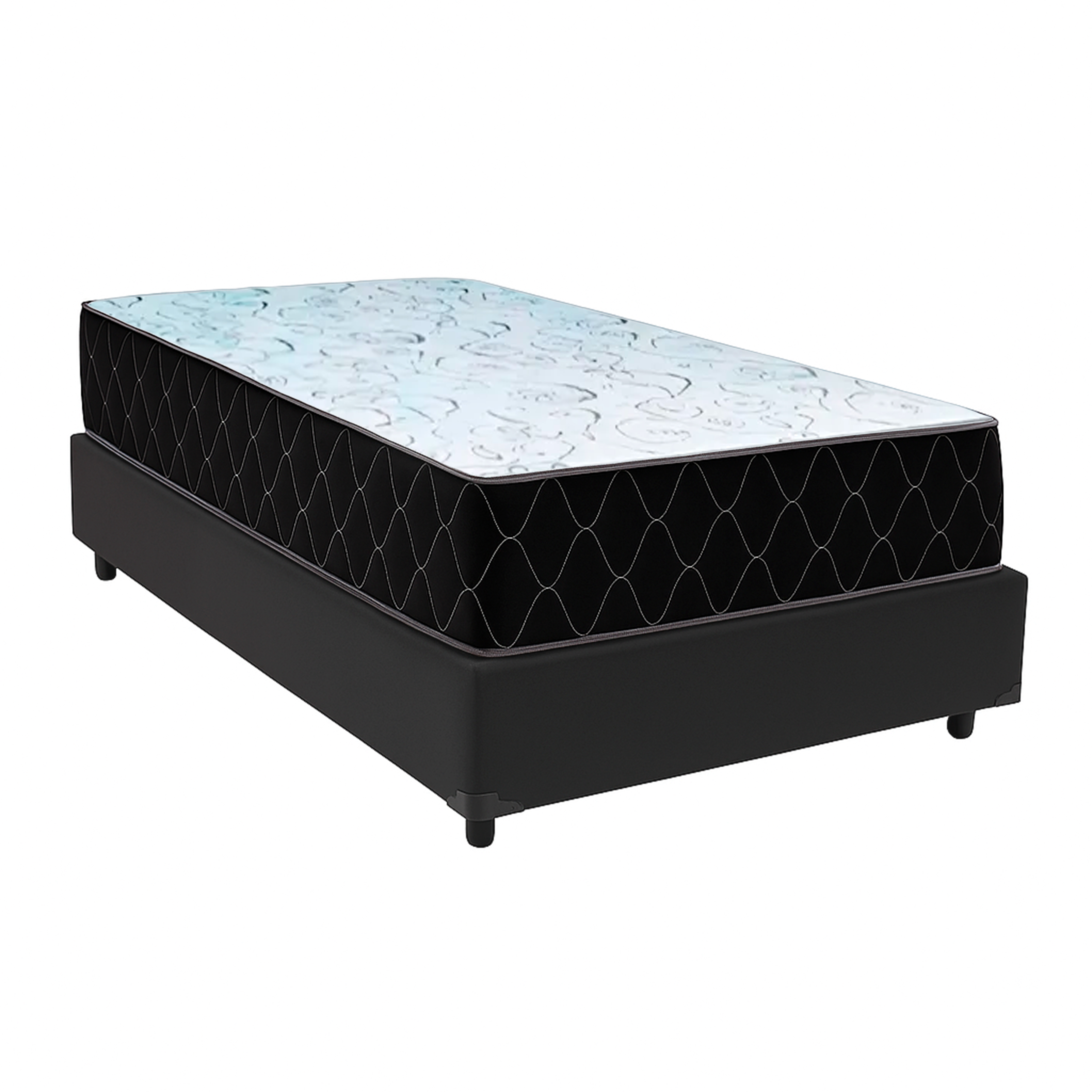 Cama Box Solteiro 88 Tecido Sintético Pre...