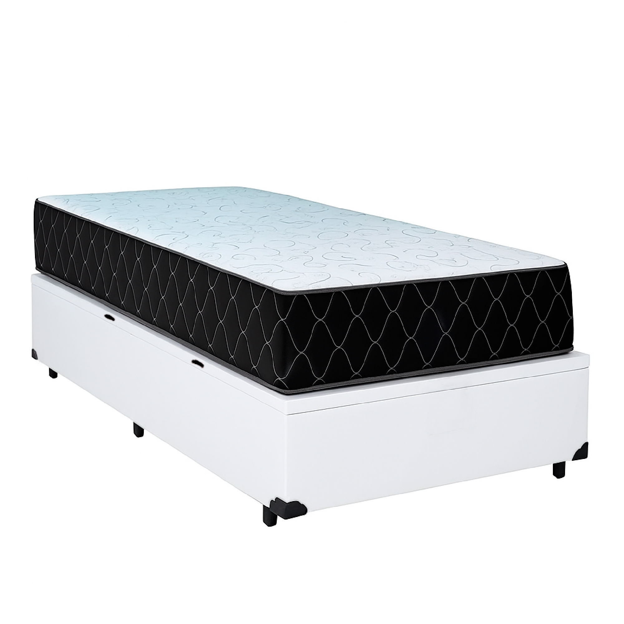 Cama Baú Solteiro 88 Tecido Sintético Bra...