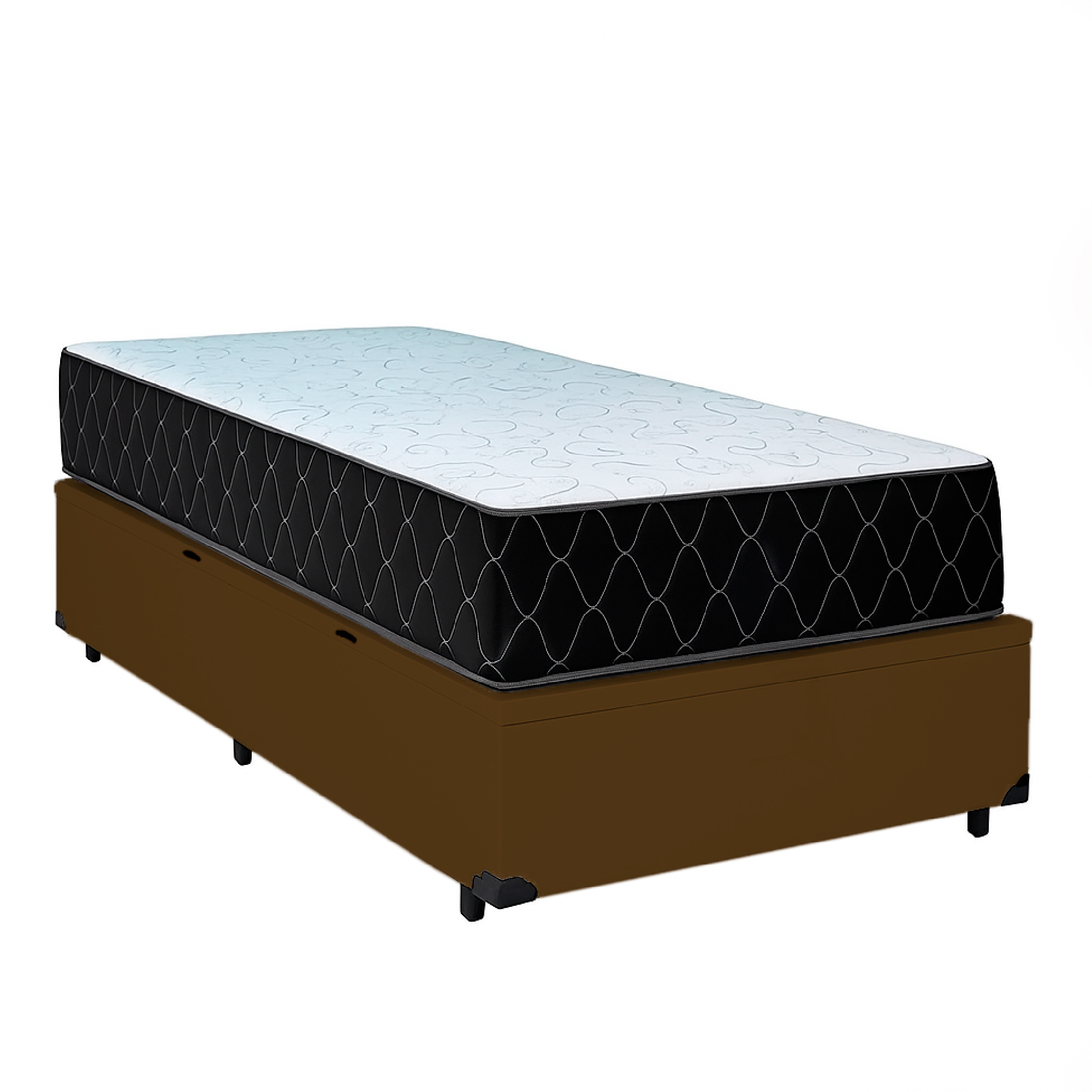 Cama Baú Solteiro 88 Tecido Sintético Mar...