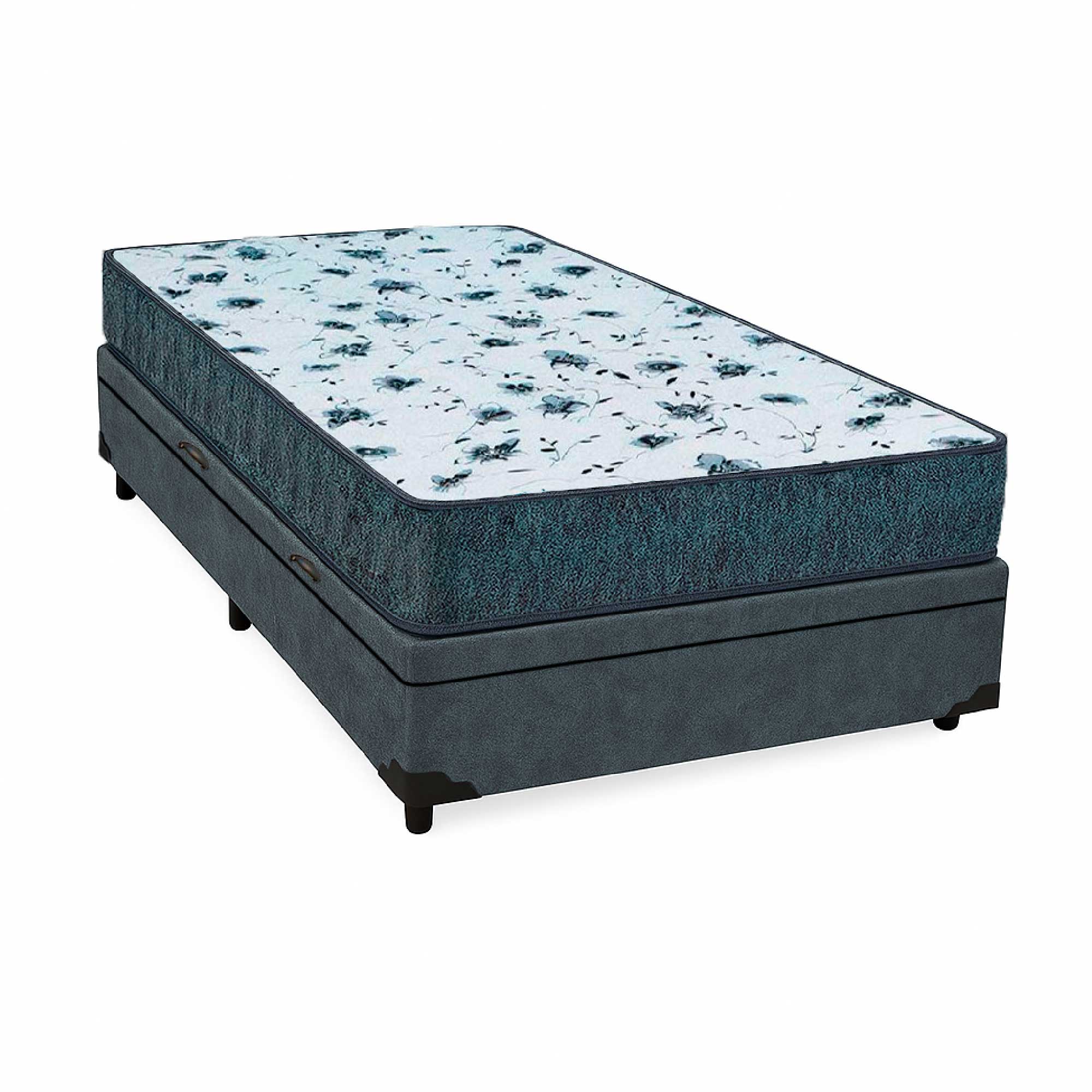 Cama Box Baú Solteiro 88 Suede Cinza Com ...