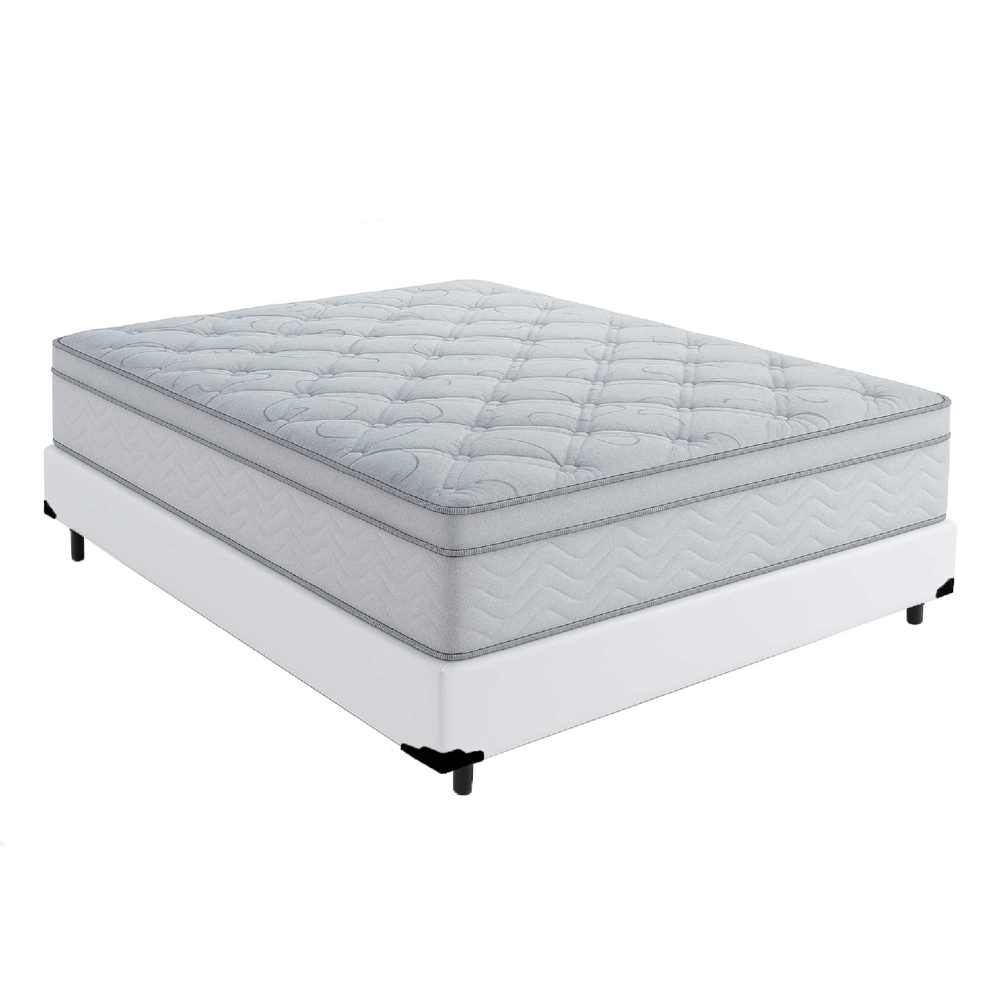 Cama Box Casal 138 Tecido Sintetico Branc...
